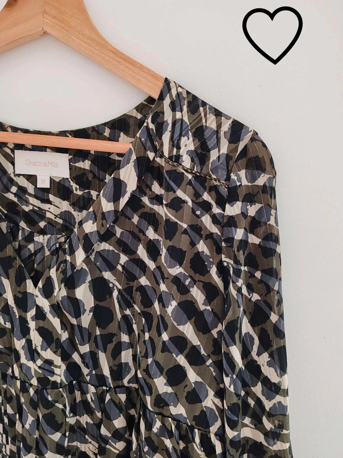 Robe motif gris taille M