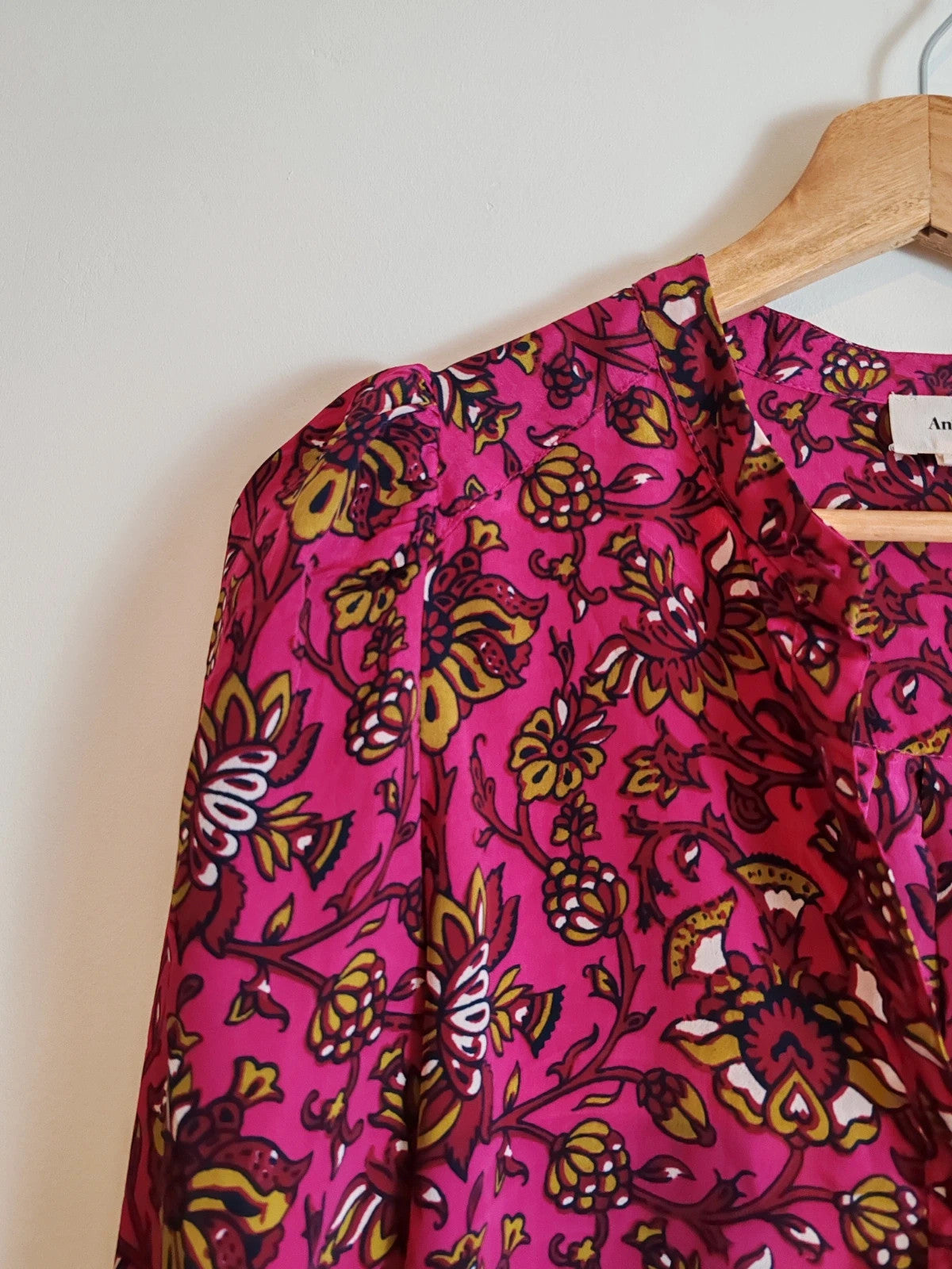 Blouse rose fleurie taille S/M