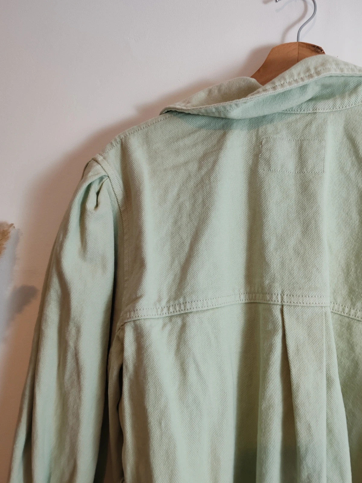 Veste jean vert d'eau taille L