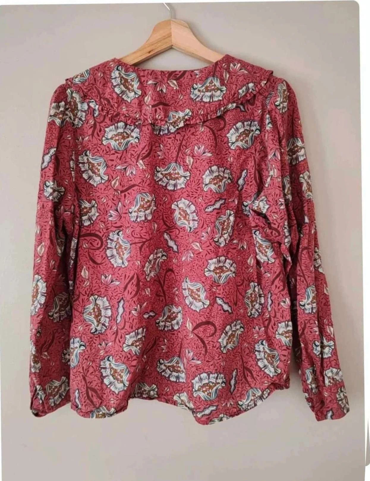 Chemise col claudine motif