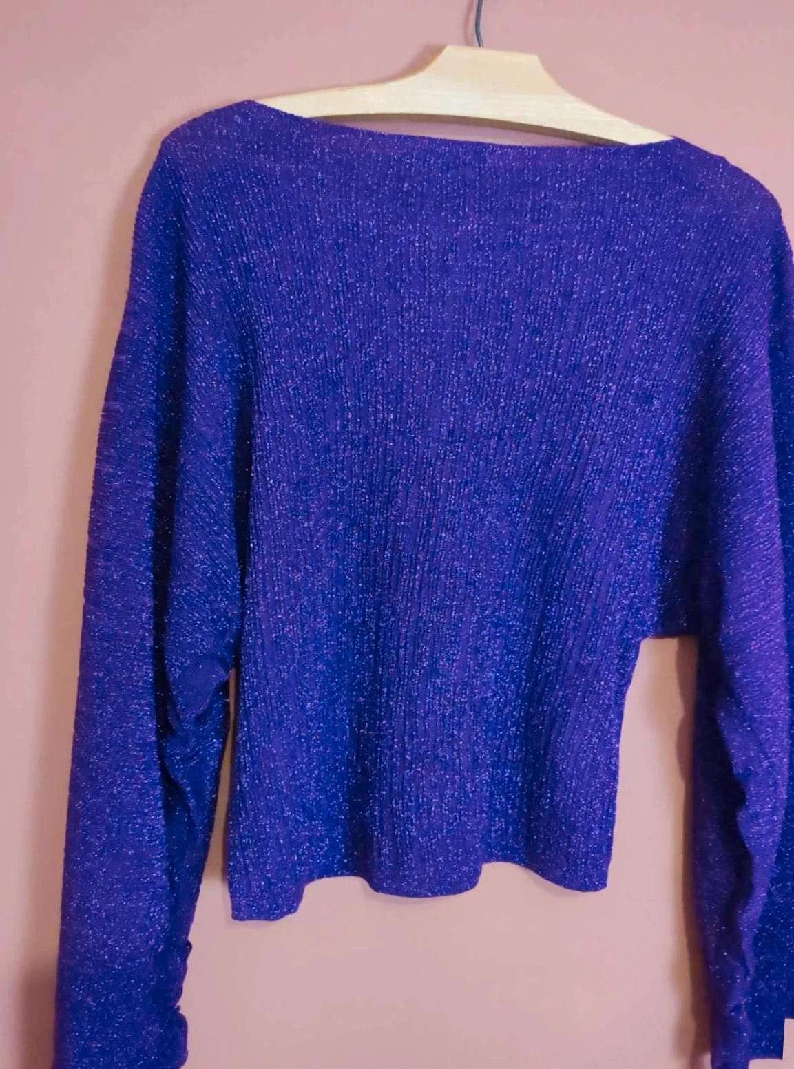 Pull violet paillettes
