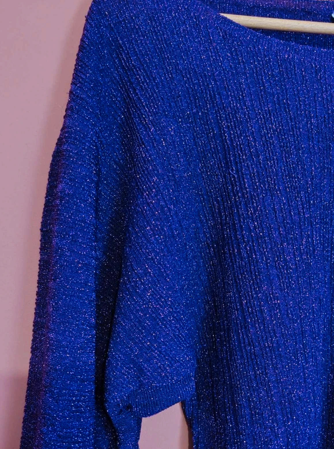 Pull violet paillettes