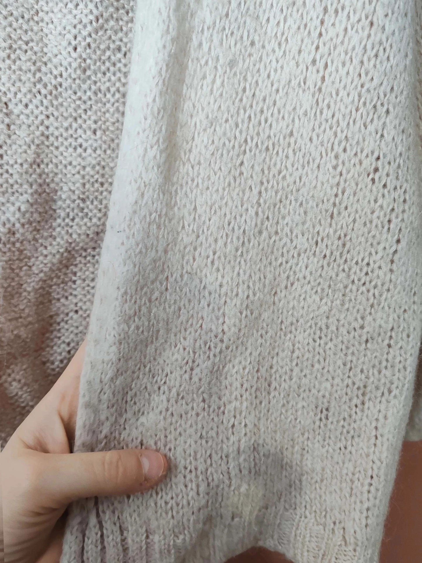 Cardigan mohair rose pale