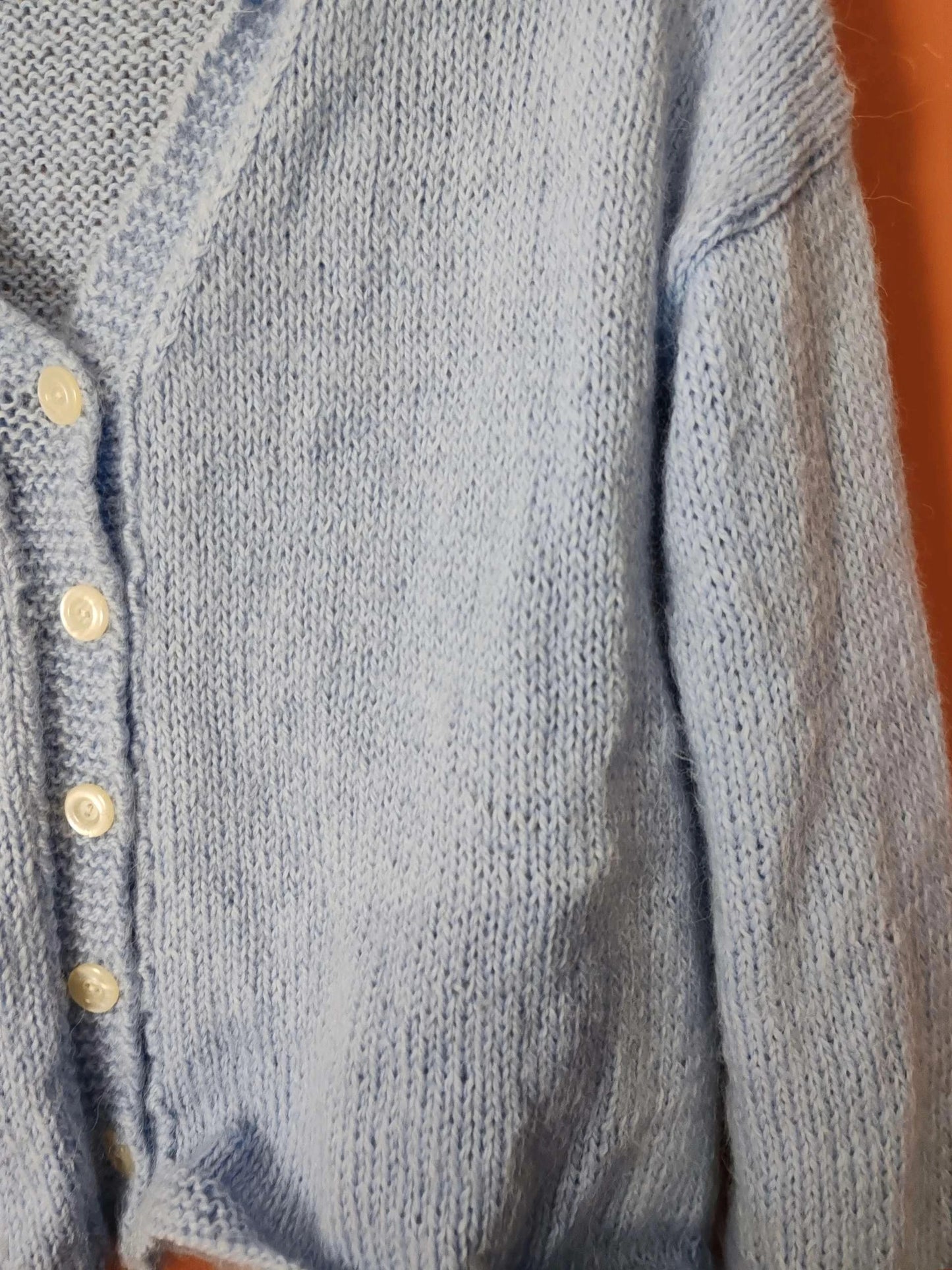 Cardigan duveteux bleu clair