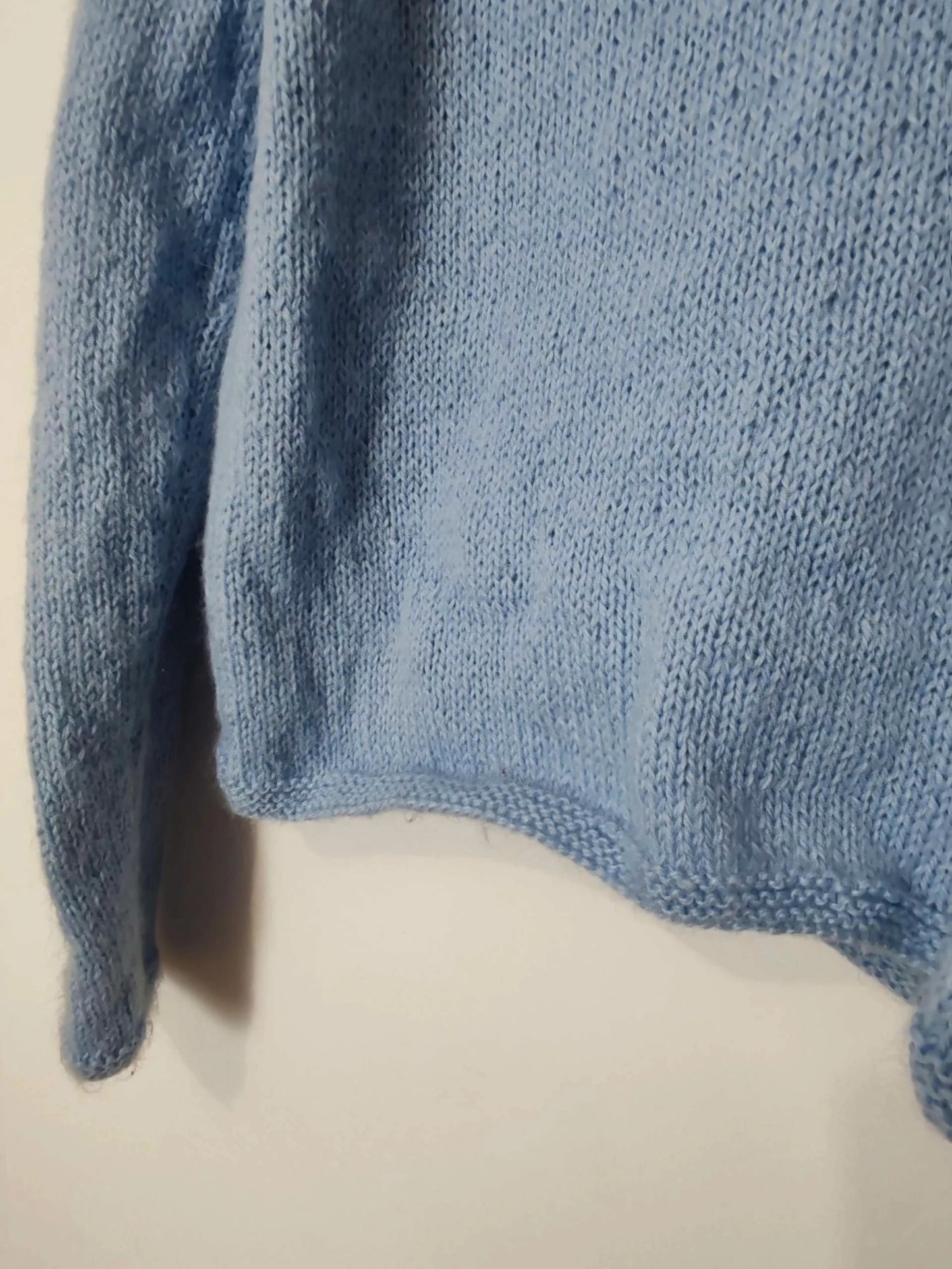 Cardigan duveteux bleu