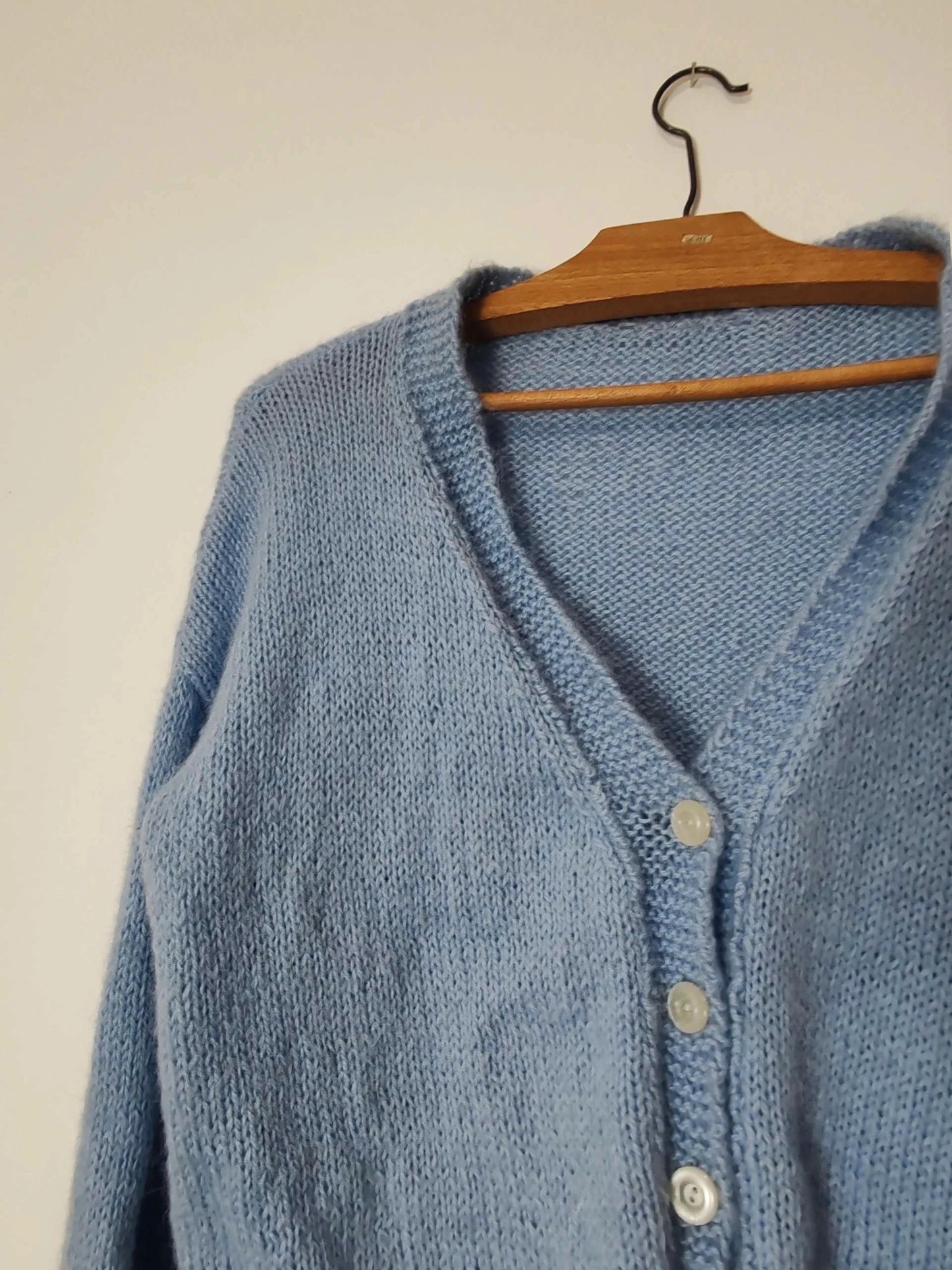 Cardigan duveteux bleu