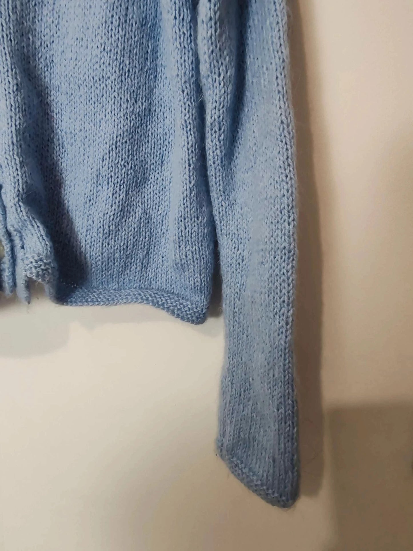 Cardigan duveteux bleu