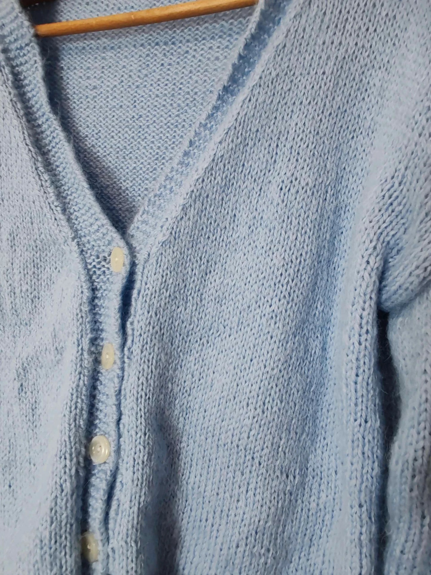 Cardigan duveteux bleu