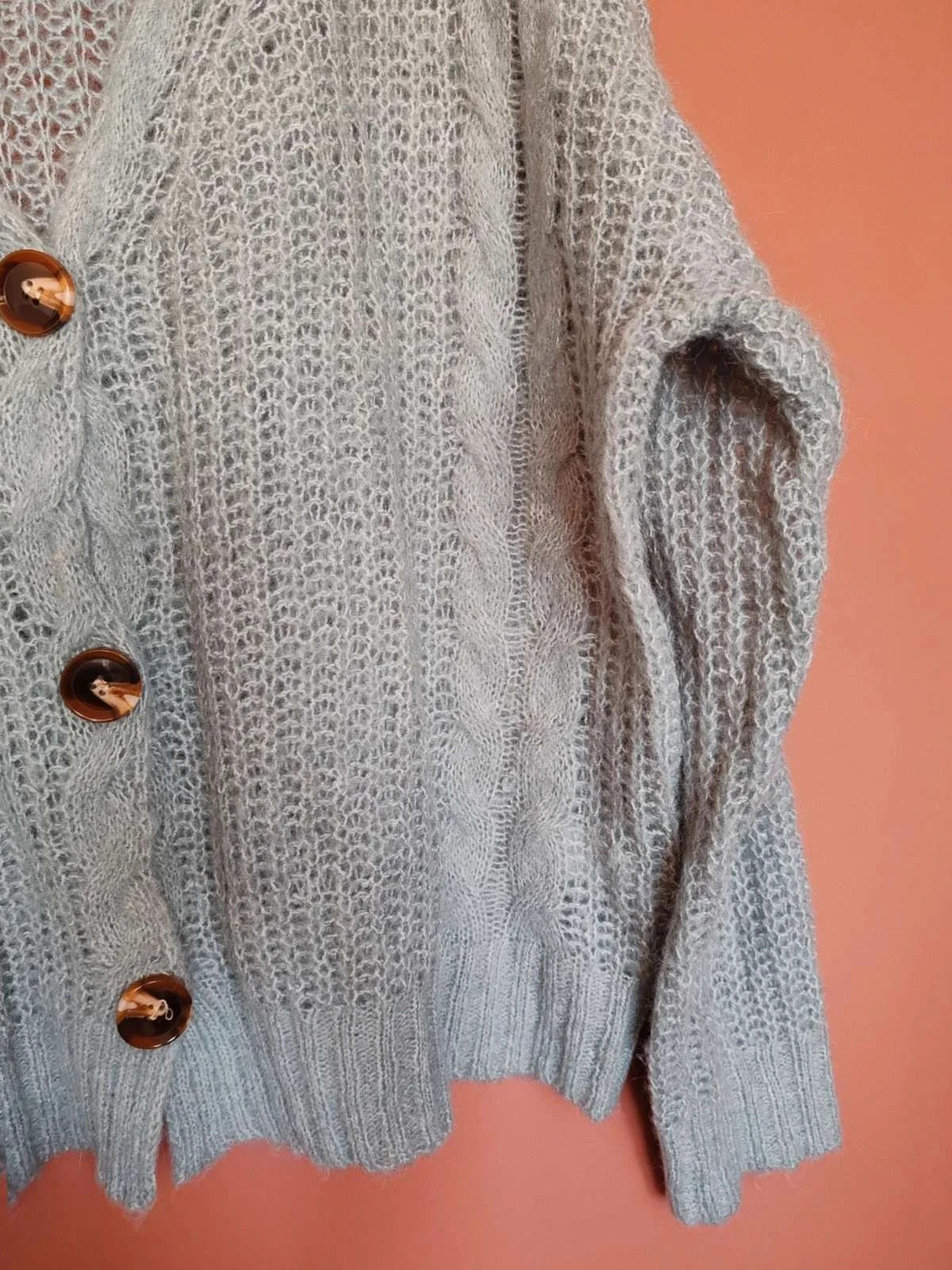 Cardigan loose bleu/gris taille L/XL