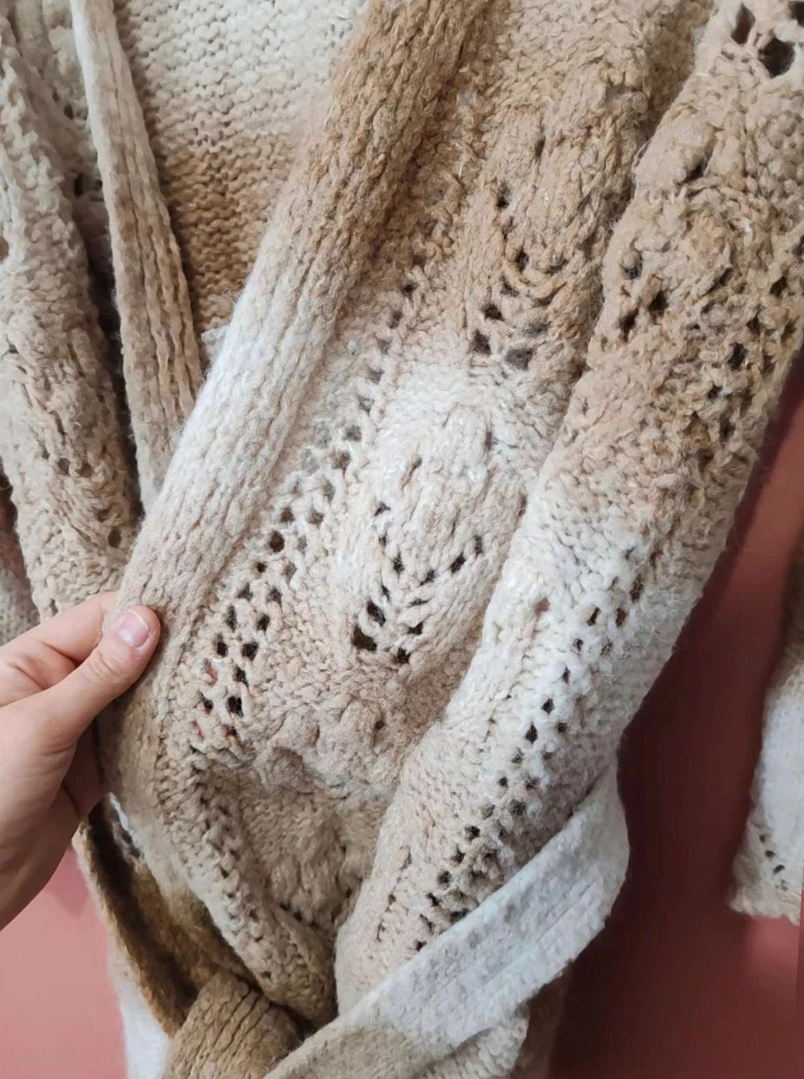 Gilet long beige taille M