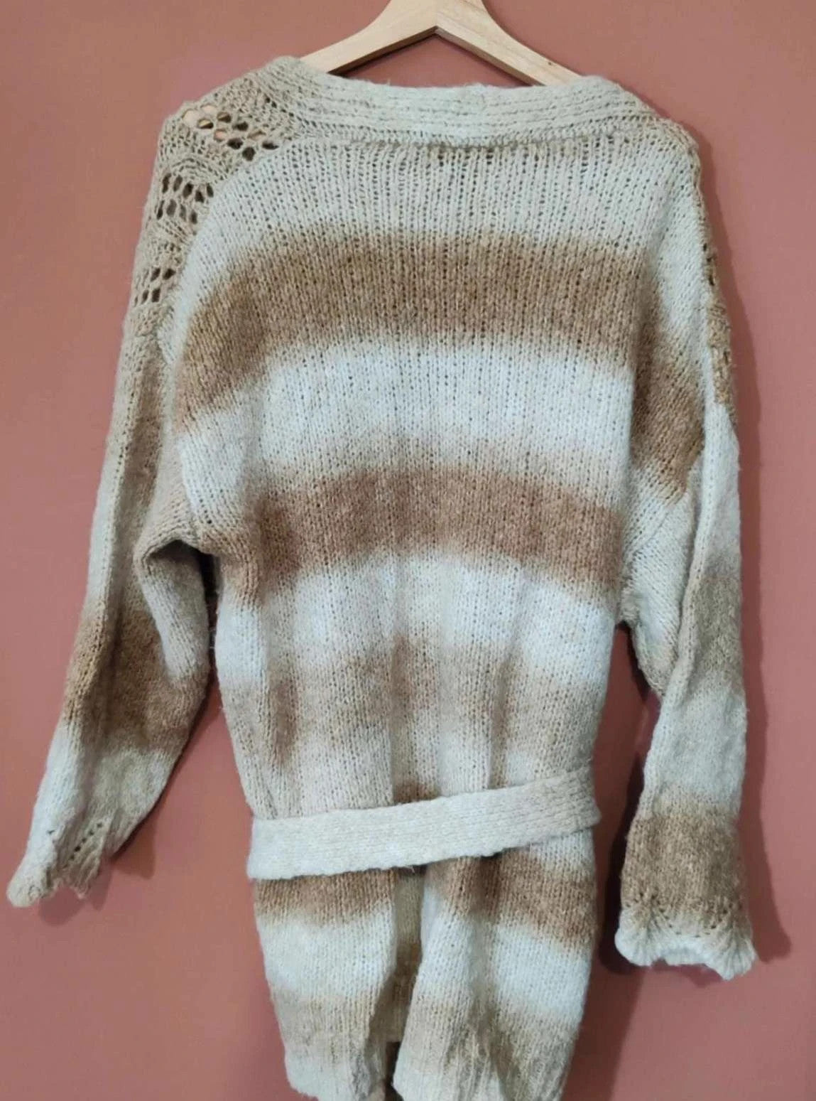 Gilet long beige taille M