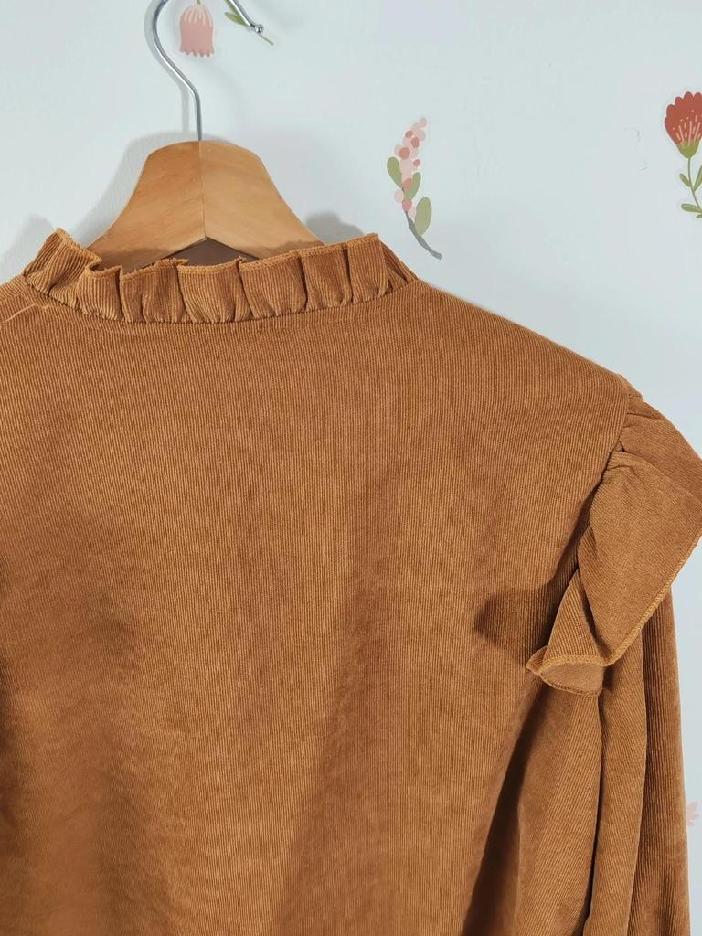 Blouse velours camel taille M/l