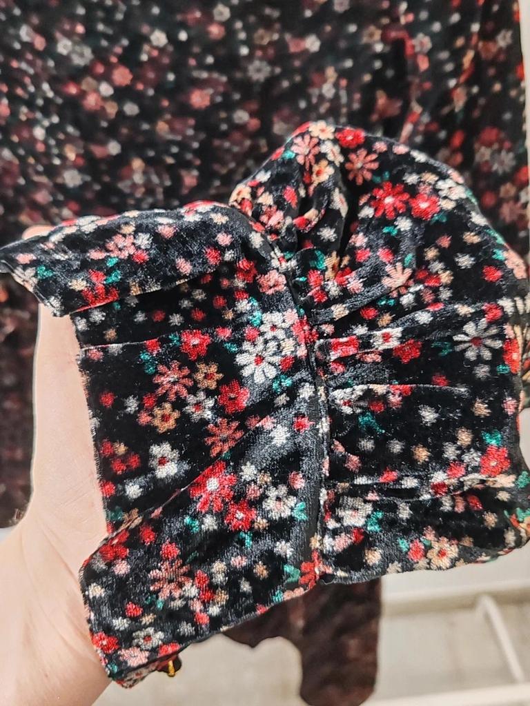 Robe velours fleurs taille 38 Claudie Pierlot