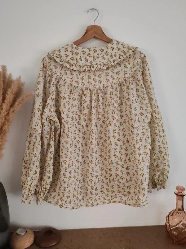 Blouse fleurie jaune taille M Mango