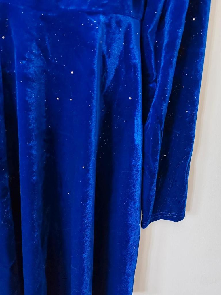 Robe velours bleu taille Xl