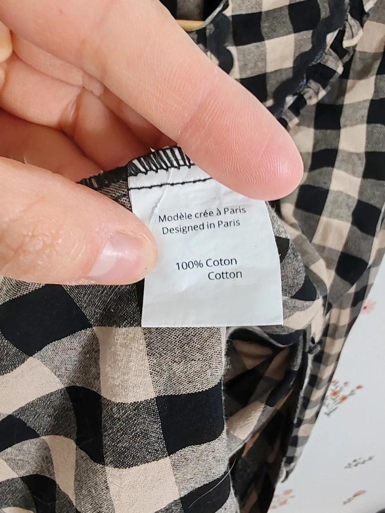 Blouse vichy croquet taille L