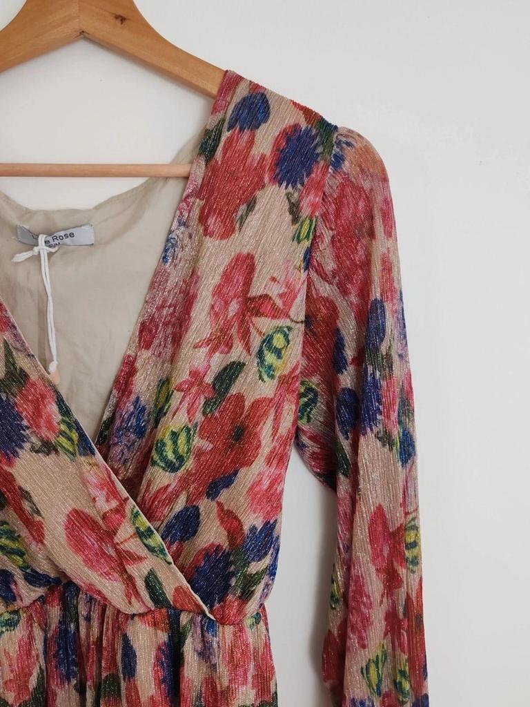Robe brillante fleurie taille S/m