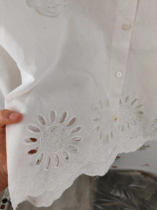 Blouse col brodé taille S/m