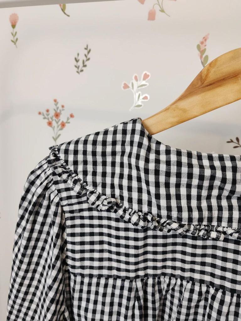 Blouse évasée vichy taille L/xl