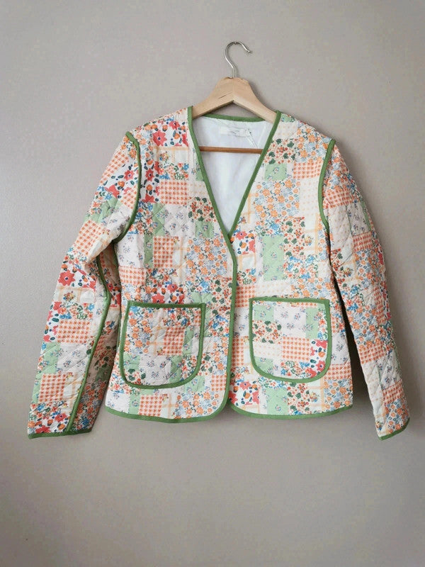 Veste patchwork vert Heather