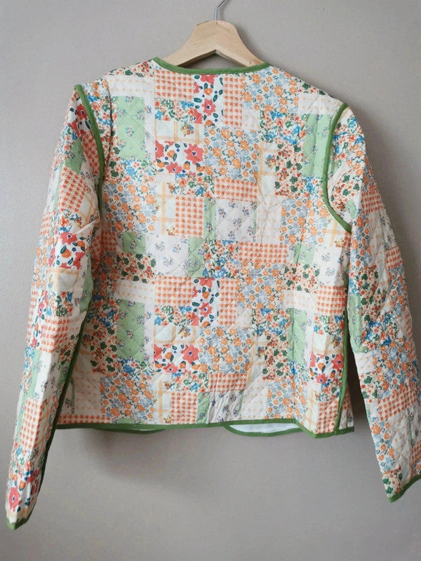 Veste patchwork vert Heather