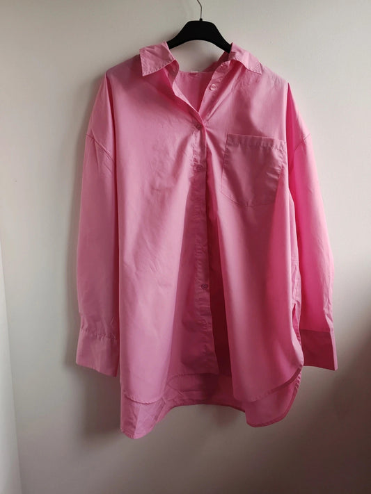 Chemise large rose taille L