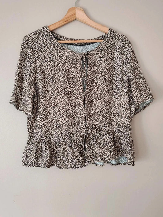 Blouse noeuds léopard