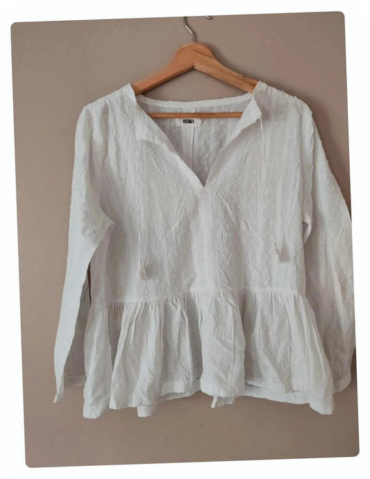 Blouse plumetis blanche