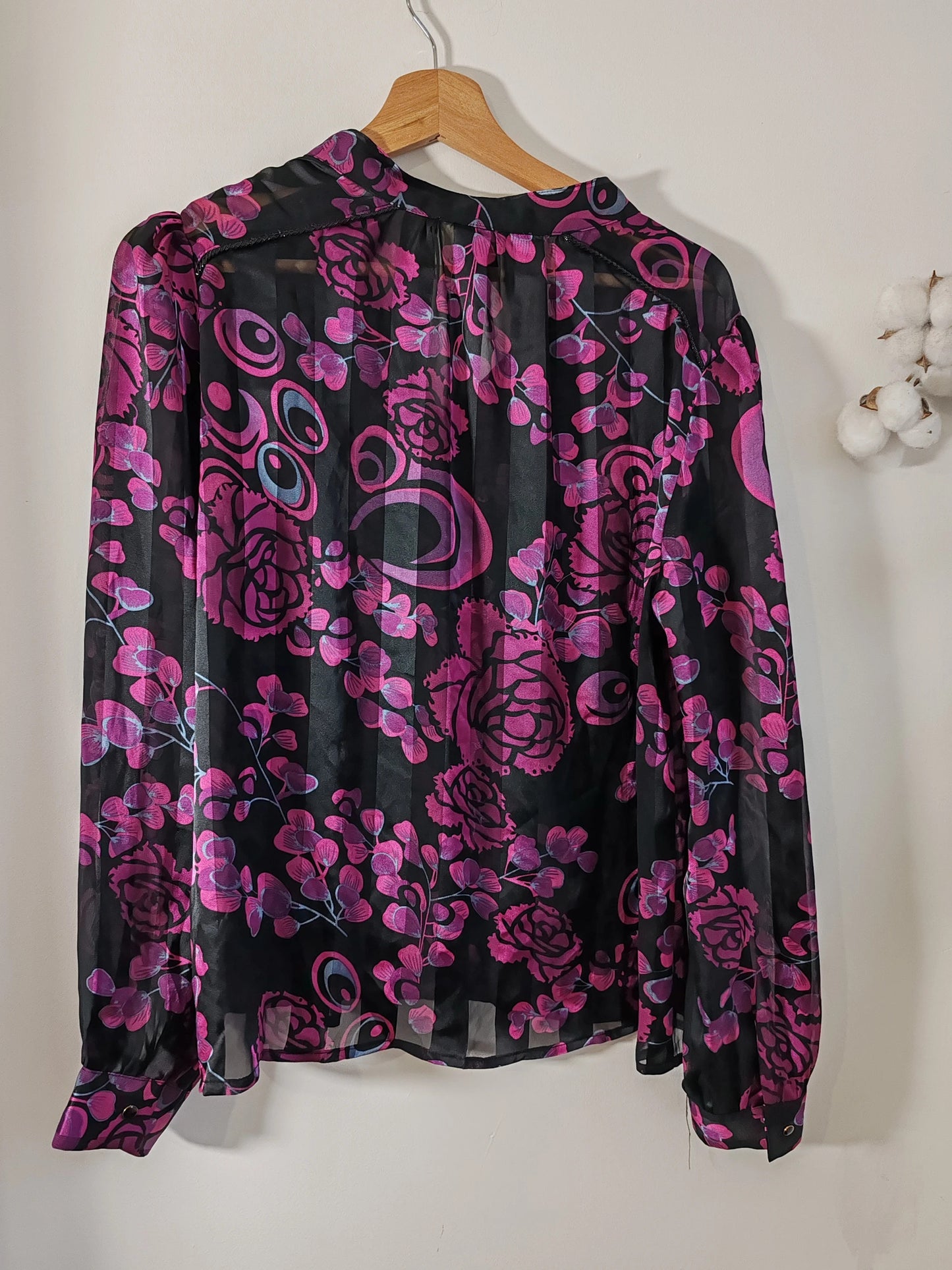 Blouse fleurie violet taille M