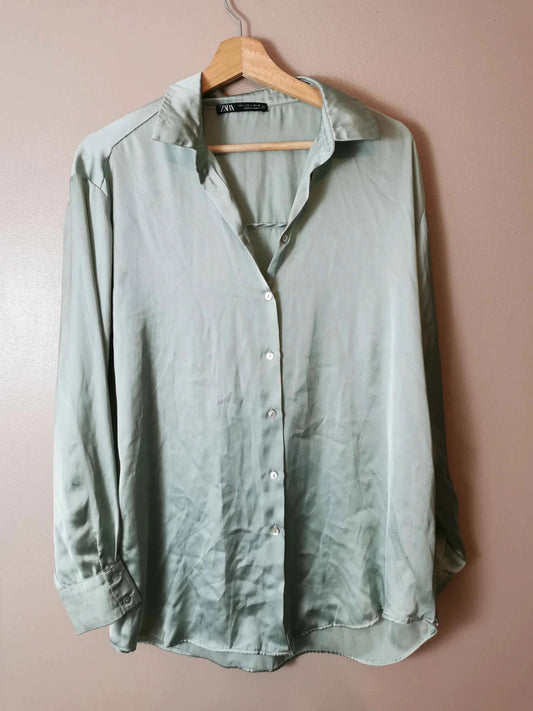 Chemise longue satin Zara