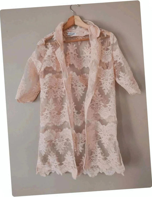 Kimono broderie dentelle