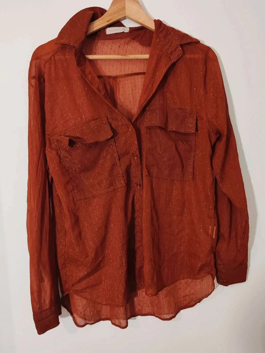 Blouse orange brillant