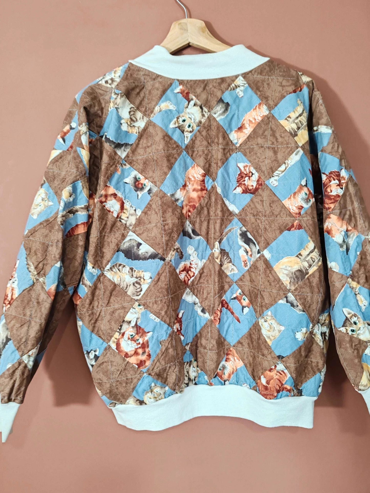 Veste patchwork chat vintage