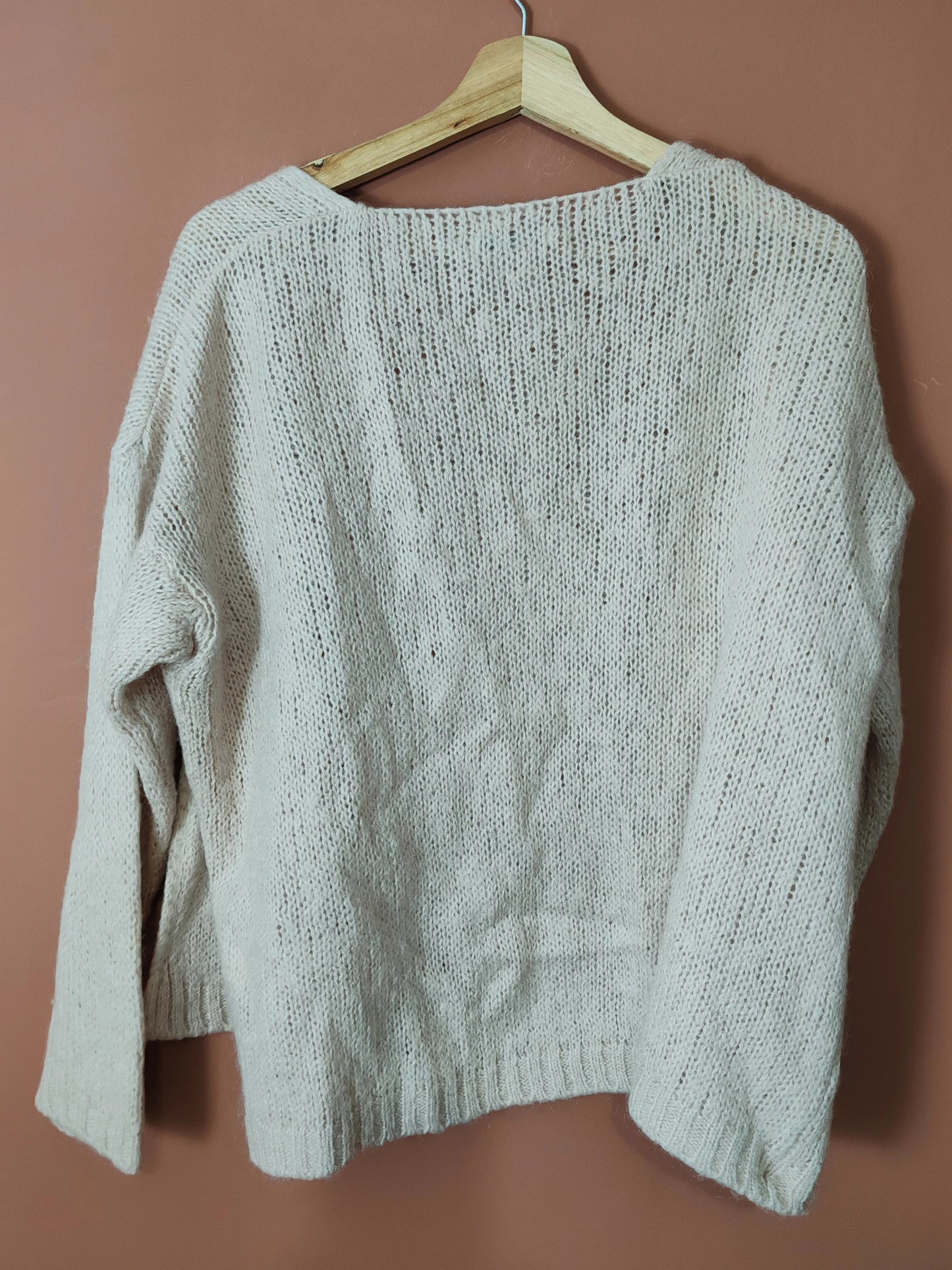 Cardigan mohair rose pale