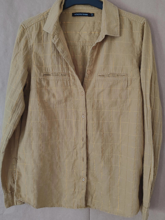Chemise moutarde et doré taille 36