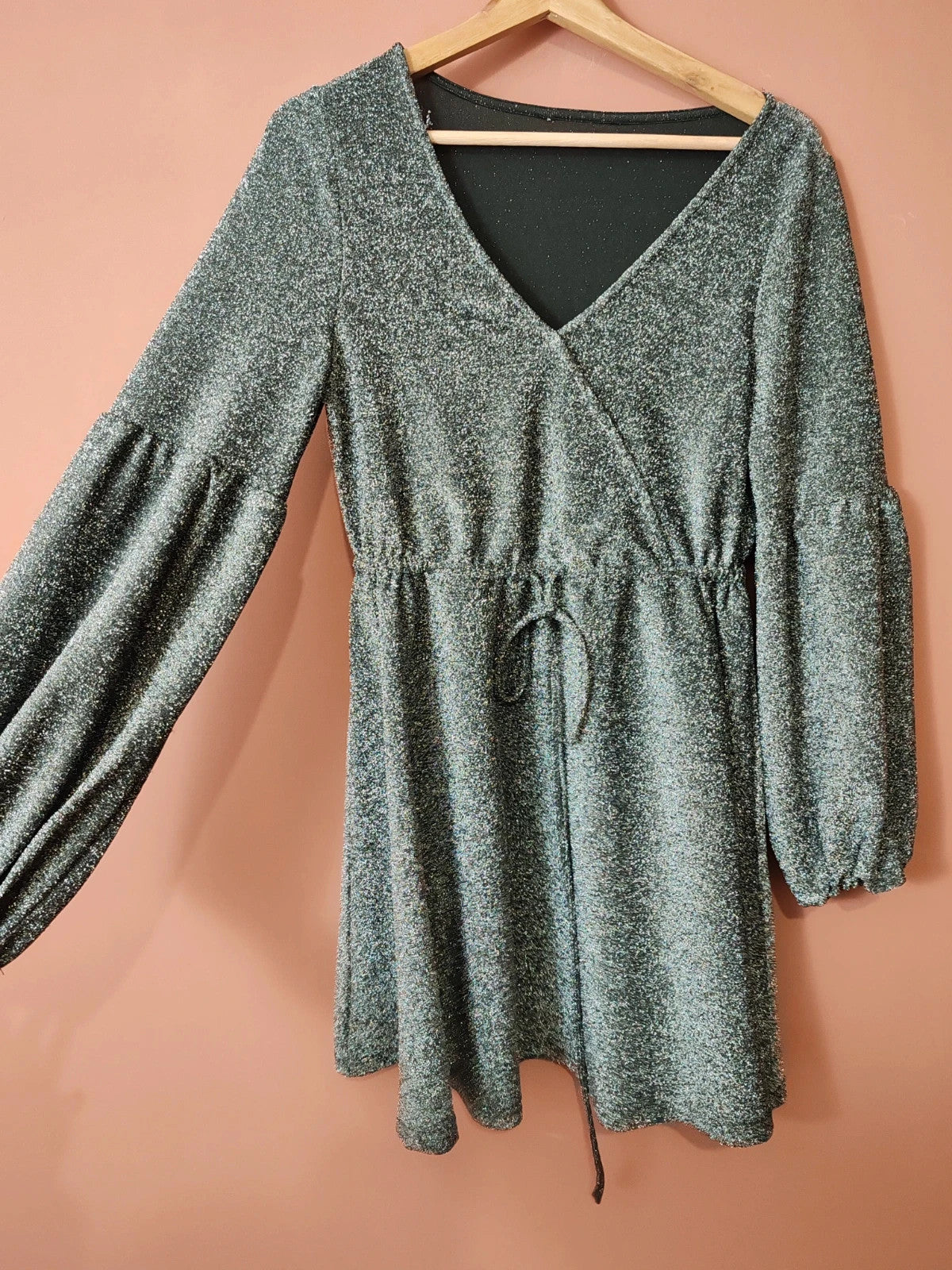 Robe brillante gris argenté taille M/L