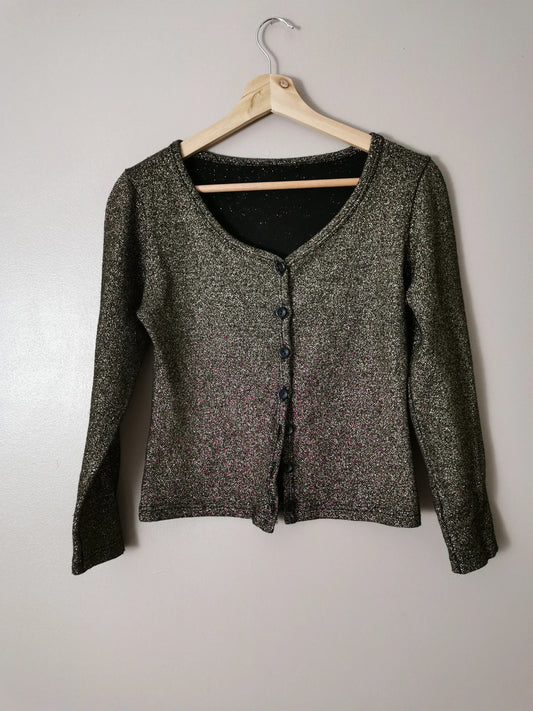 Cardigan doré et noir taille S/M