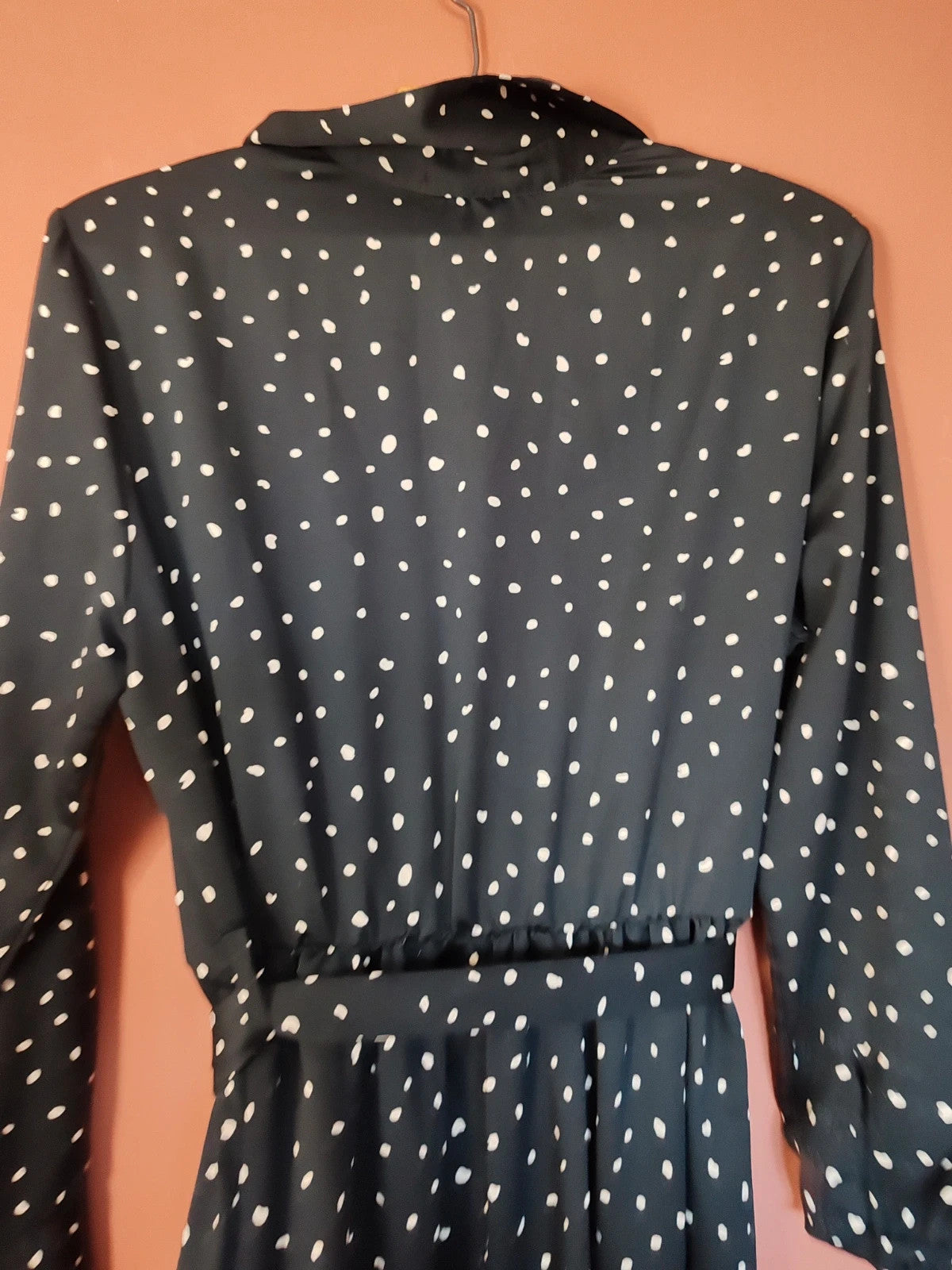 Robe longue pois Mango