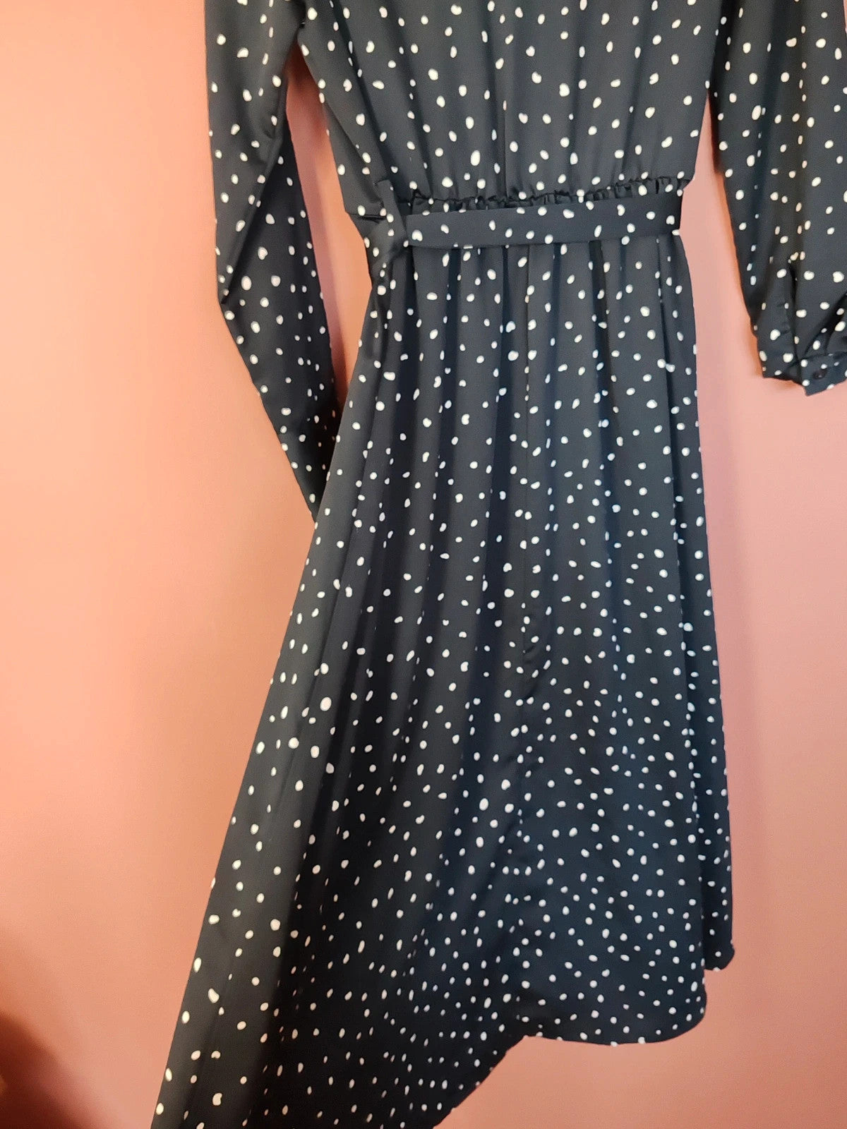 Robe longue pois Mango