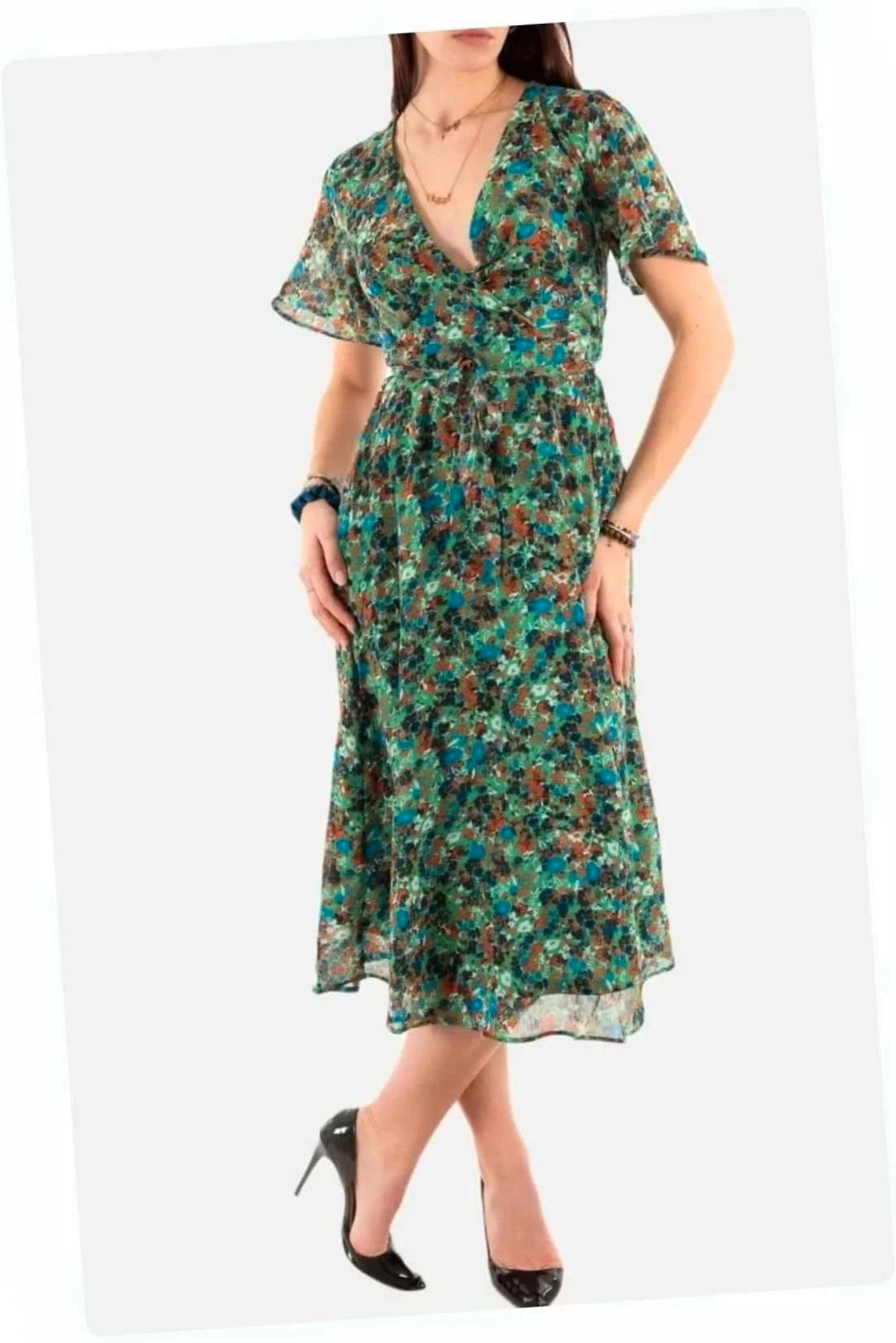 Robe  longue  verte