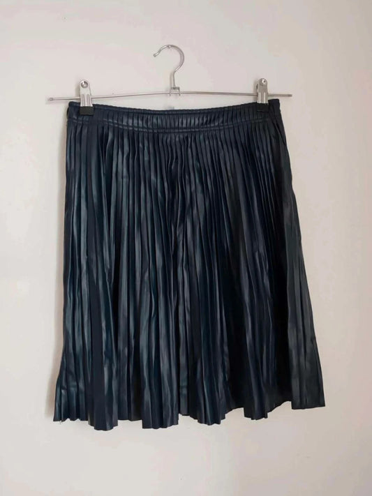 Jupe similicuir plissée