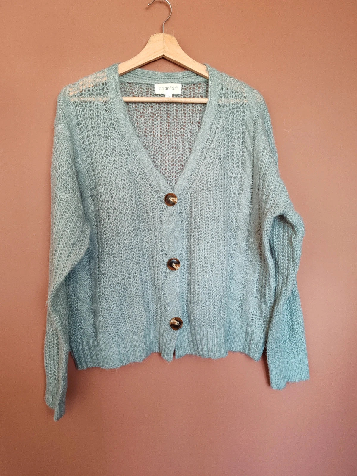 Cardigan loose bleu/gris taille L/XL