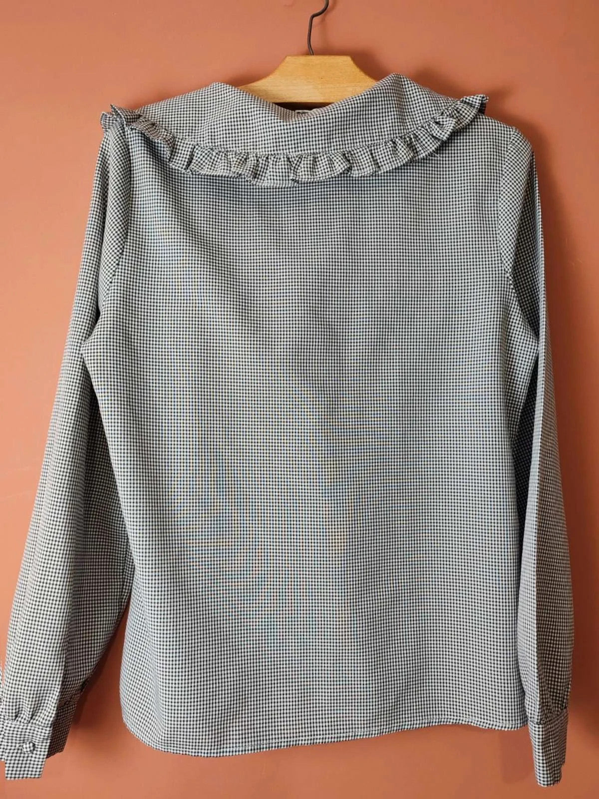 Blouse vichy  col  claudine  taille  M