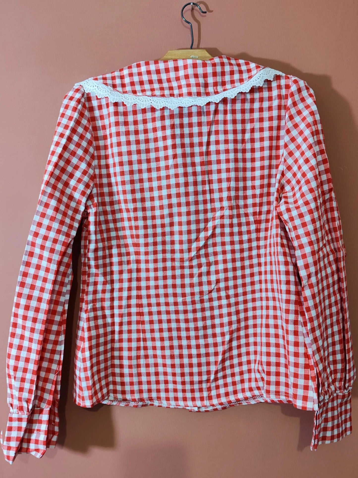 Blouse  vichy rouge  taille  S