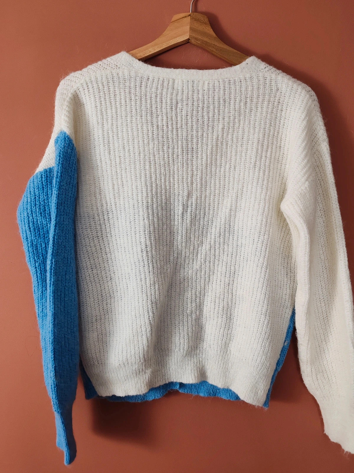 Cardigan blanc et bleu taille M/L