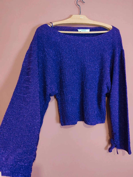 Pull violet paillettes