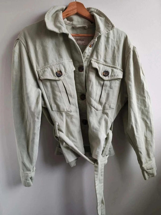 Veste jean vert d'eau