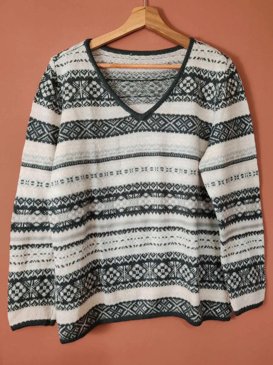 Pull jacquard taille M/L