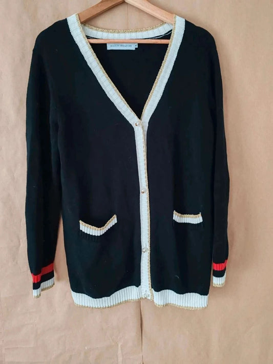 Gilet long broderie dos