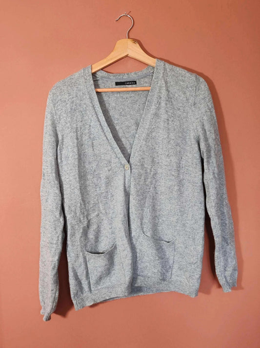 Cardigan cachemire gris taille S